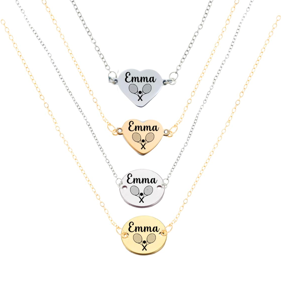 Engraved Tennis Necklace