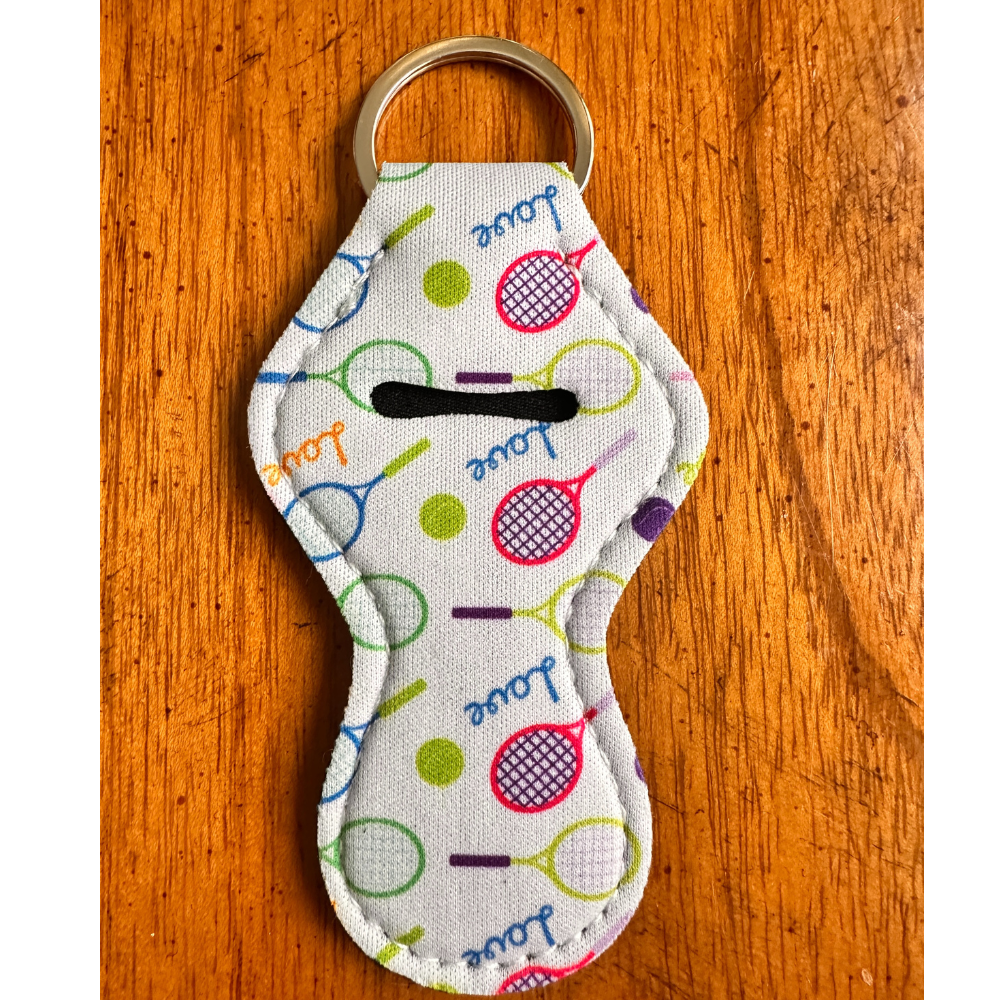 Tennis Love Chapstick Holder Keychain