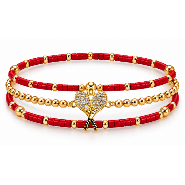 Tennis Game Day Bracelet Stack