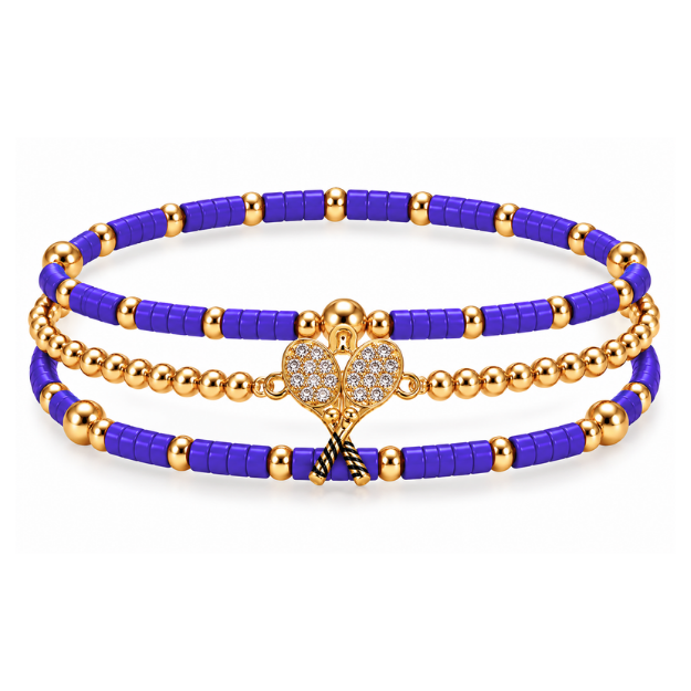 Tennis Game Day Bracelet Stack
