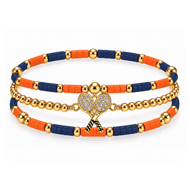 Tennis Game Day Bracelet Stack
