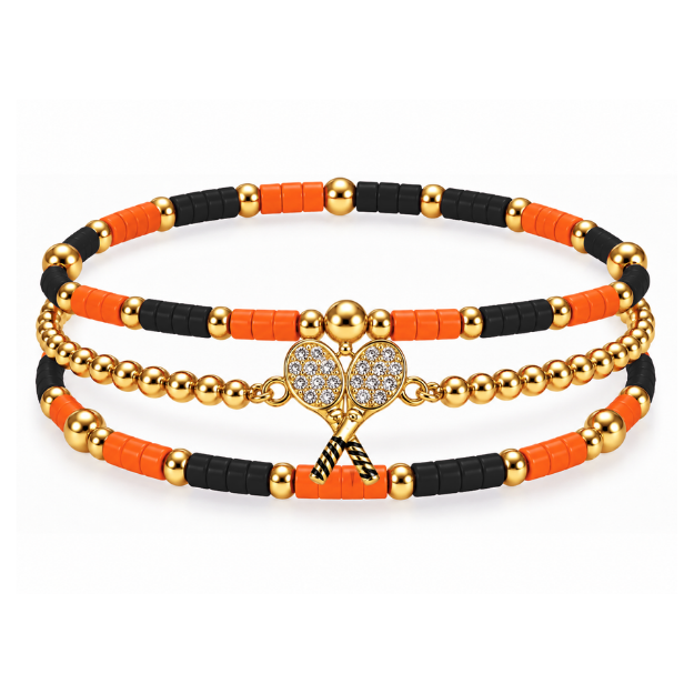 Tennis Game Day Bracelet Stack