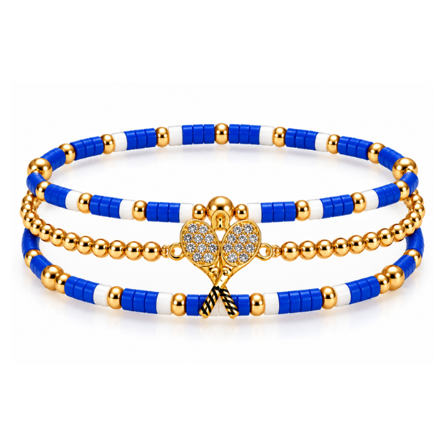 Tennis Game Day Bracelet Stack