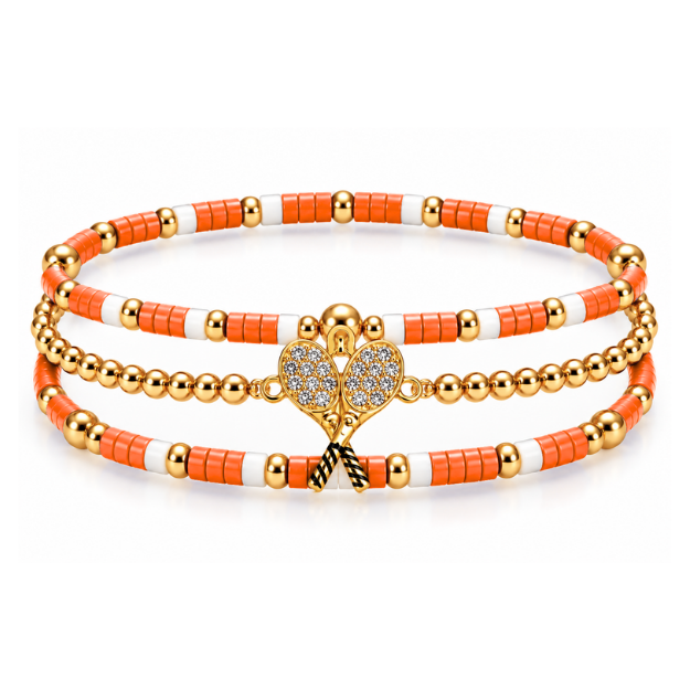 Tennis Game Day Bracelet Stack