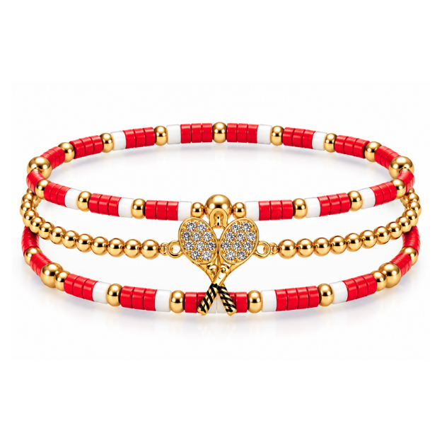 Tennis Game Day Bracelet Stack