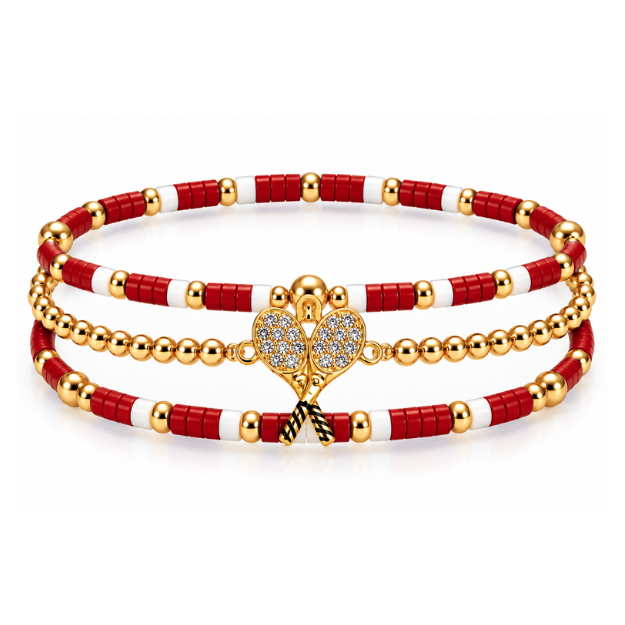 Tennis Game Day Bracelet Stack