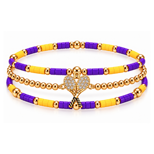 Tennis Game Day Bracelet Stack