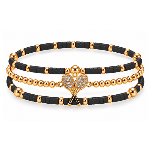 Tennis Game Day Bracelet Stack