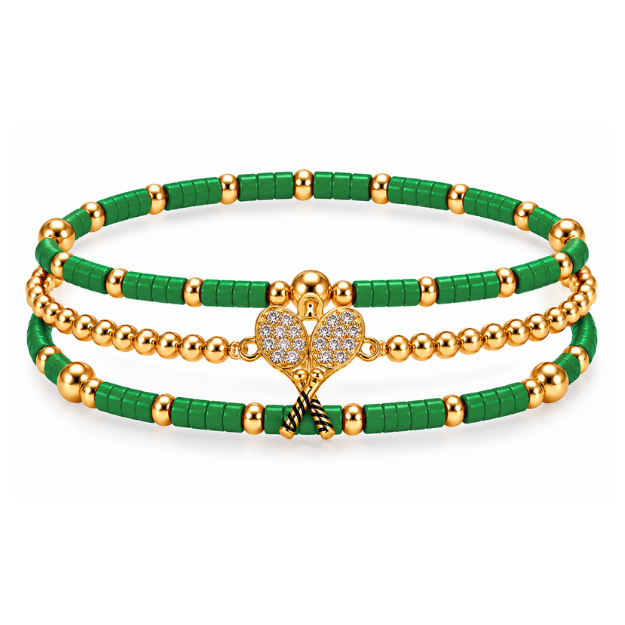 Tennis Game Day Bracelet Stack