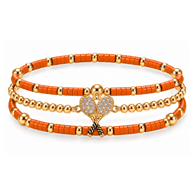 Tennis Game Day Bracelet Stack