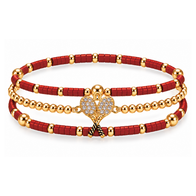 Tennis Game Day Bracelet Stack