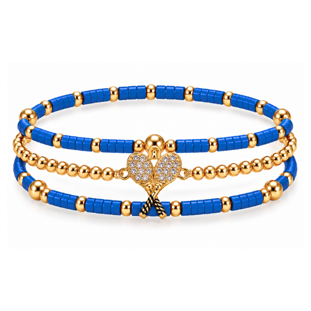 Tennis Game Day Bracelet Stack