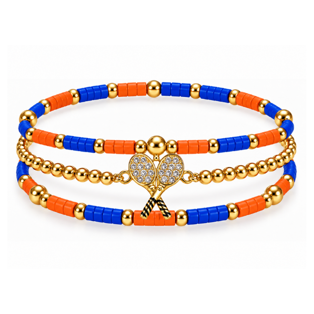 Tennis Game Day Bracelet Stack