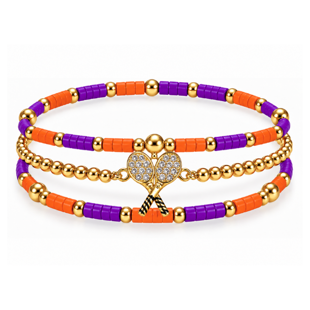 Tennis Game Day Bracelet Stack