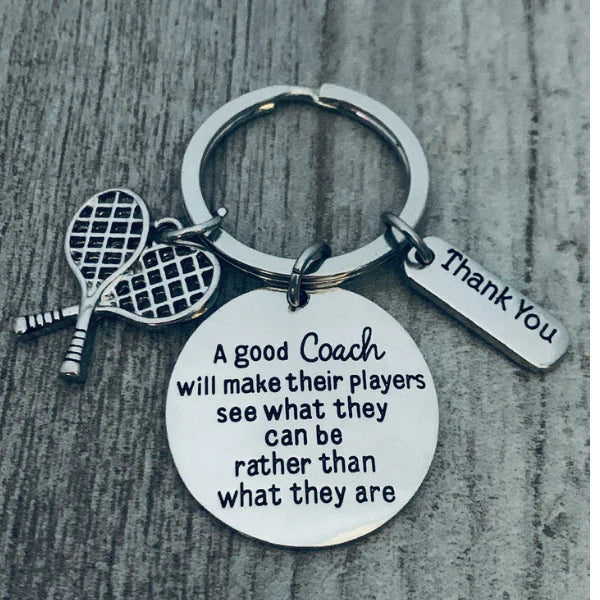 Tennis Coach Keychain