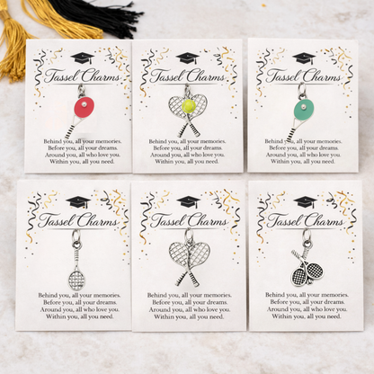 Tennis Graduation Tassel Charm