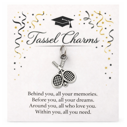 Tennis Graduation Tassel Charm