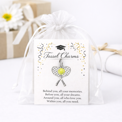 Tennis Graduation Tassel Charm