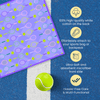 Purple Tennis Towel- Microfiber & Cotton Athletic Towels with Carabiner Clip