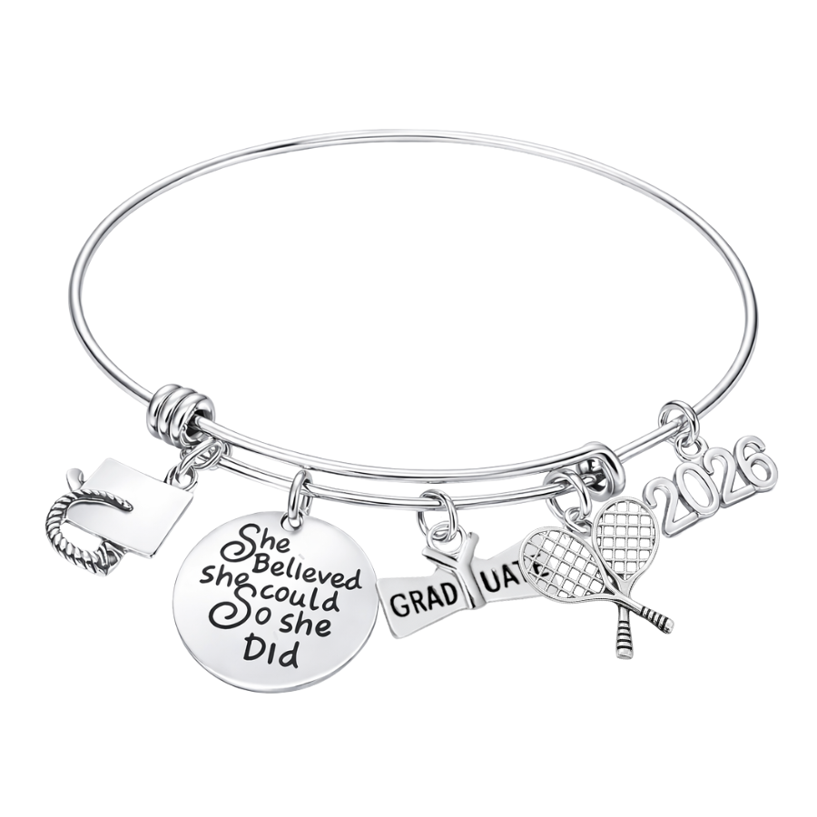 2026 Sports Graduation Bracelet - She Believed She Could- Pick Activity