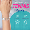 SportyBella tennis bracelet displayed on wrist, perfect accessory for tennis lovers and athletes