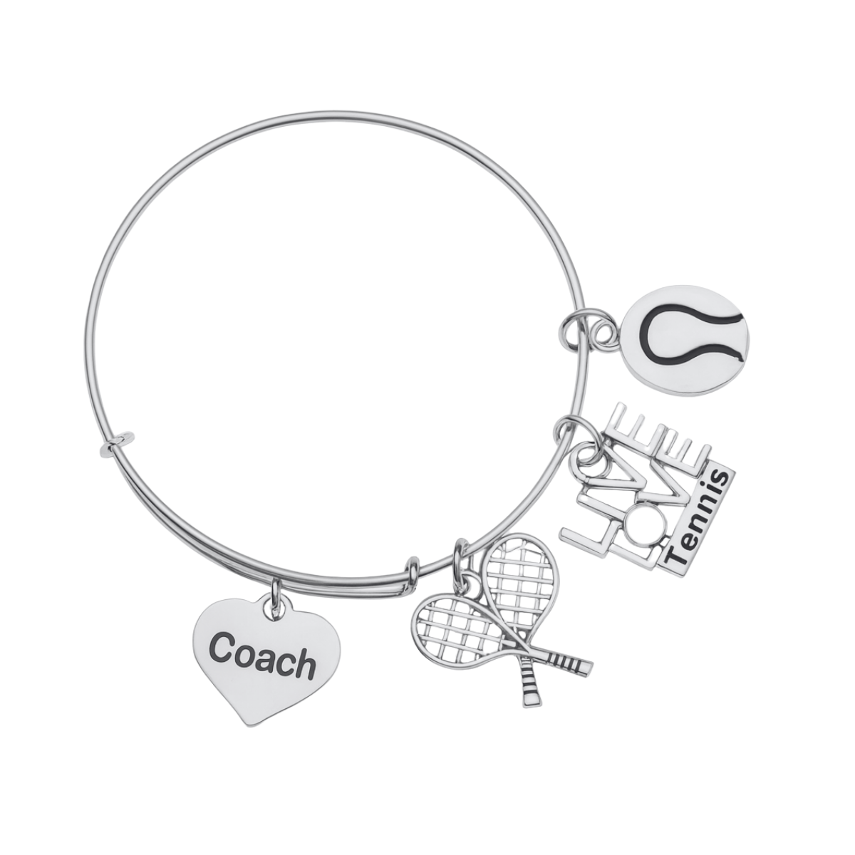 Tennis Coach Bangle Bracelet