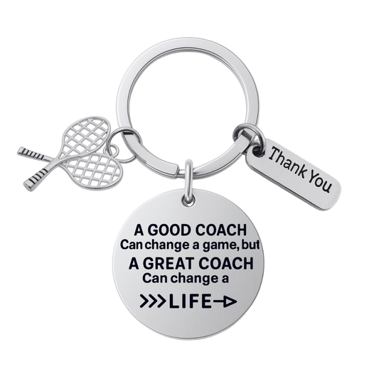 Tennis Coach Keychain