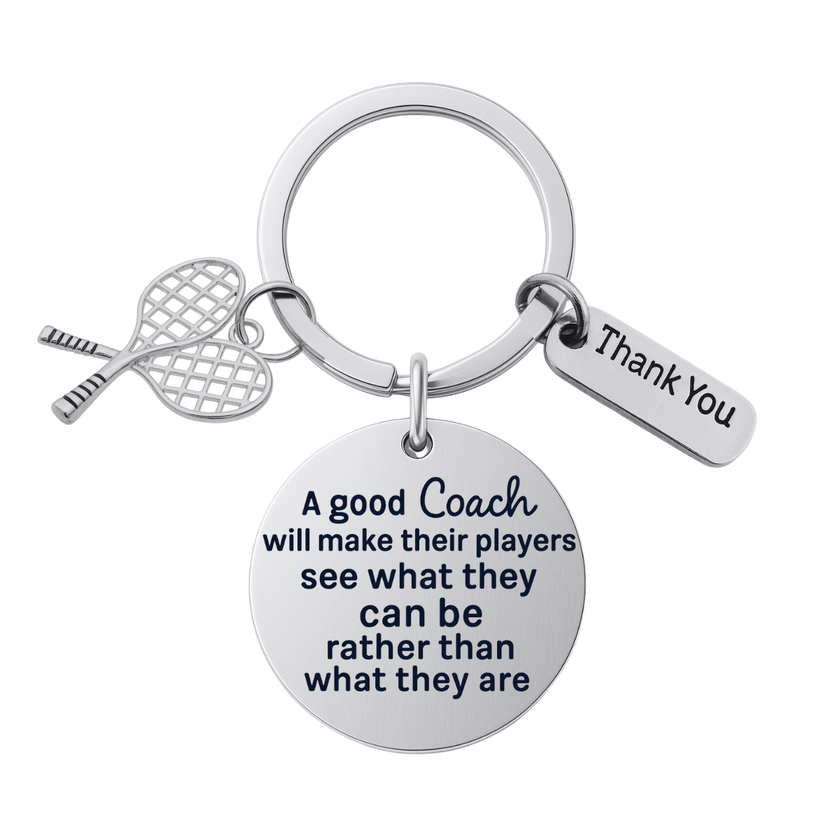 Tennis Coach Keychain