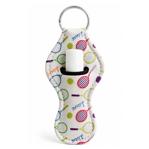 Tennis Love Chapstick Holder Keychain
