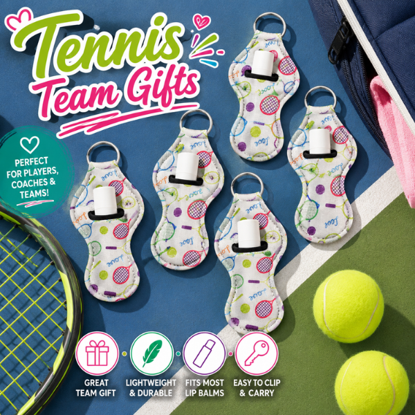 Tennis Love Chapstick Holder Keychain