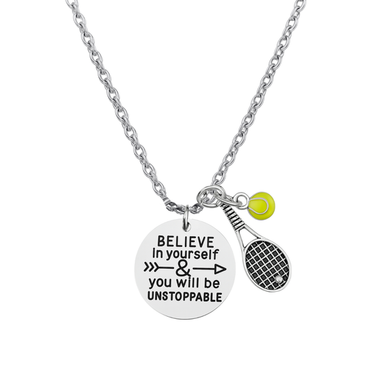 Tennis Necklace- Believe In Yourself and You Will Be Unstoppable