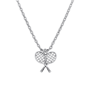 Tennis Necklace - Double Rackets