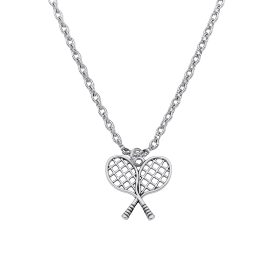 Tennis Necklace - Double Rackets