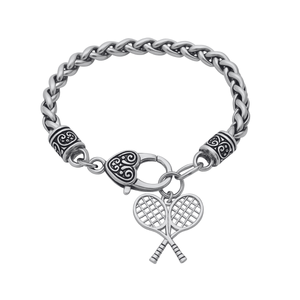 Tennis Racket Charm Bracelet