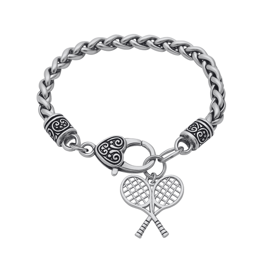 Tennis Racket Charm Bracelet
