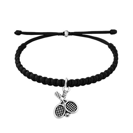 Tennis Rope Bracelet - Double Rackets