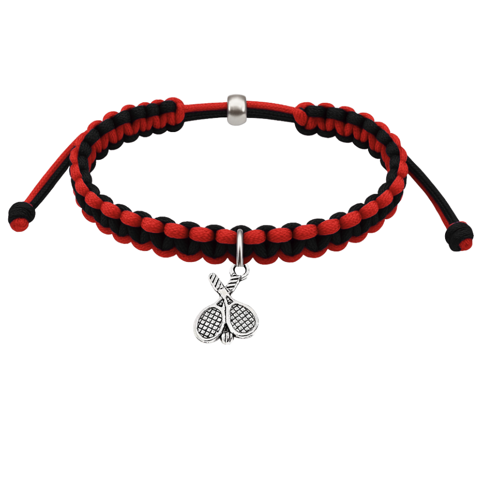Tennis Charm Rope Bracelet - Pick Colors