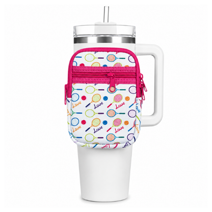 Tennis Water Bottle Pouch -Pink
