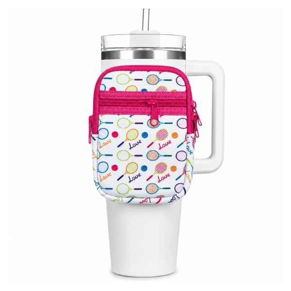 Tennis Water Bottle Pouch -Pink