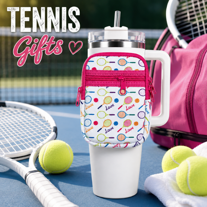 Tennis Water Bottle Pouch -Pink