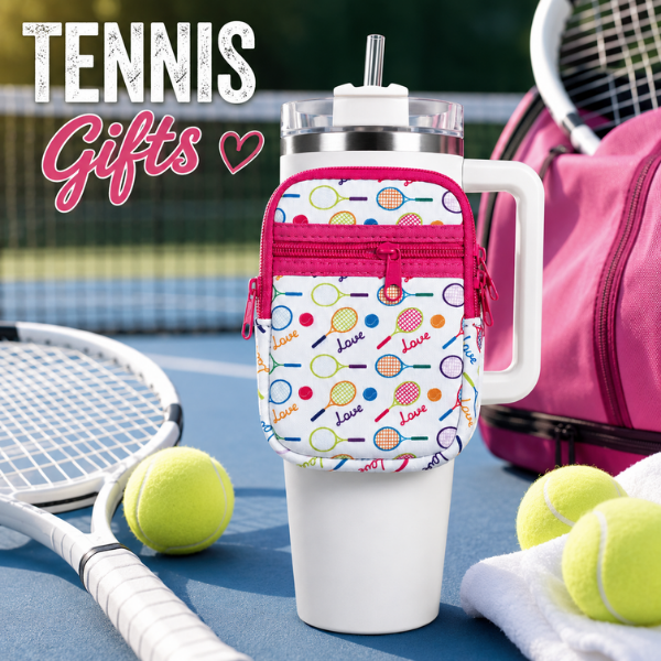 Tennis Water Bottle Pouch -Pink