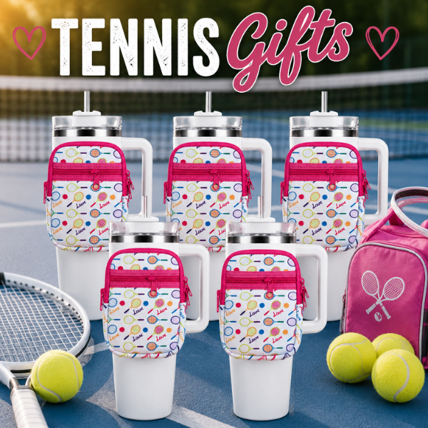 Tennis Water Bottle Pouch -Pink