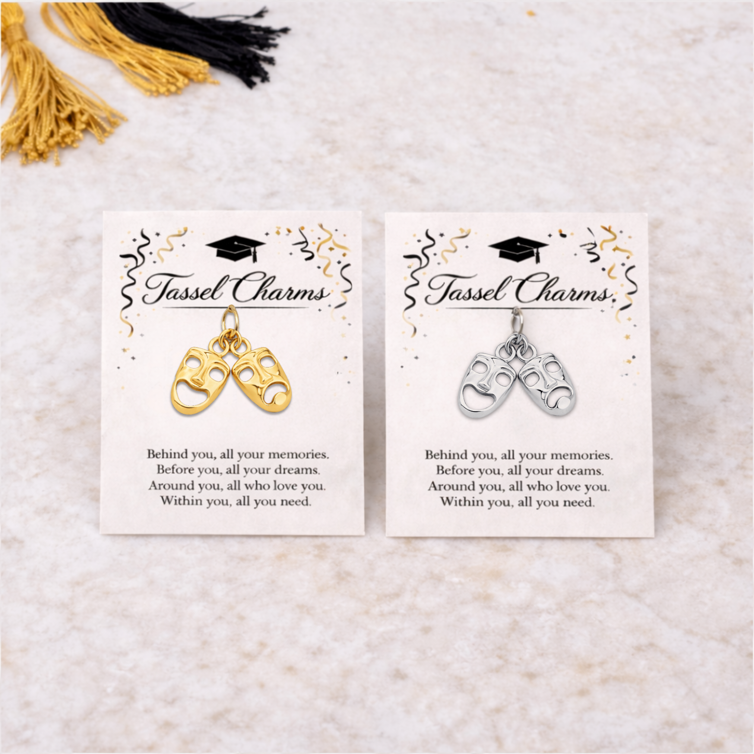 Drama Theater Graduation Tassel Charm