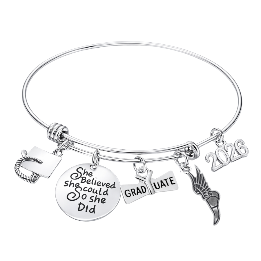 2026 Sports Graduation Bracelet - She Believed She Could- Pick Activity