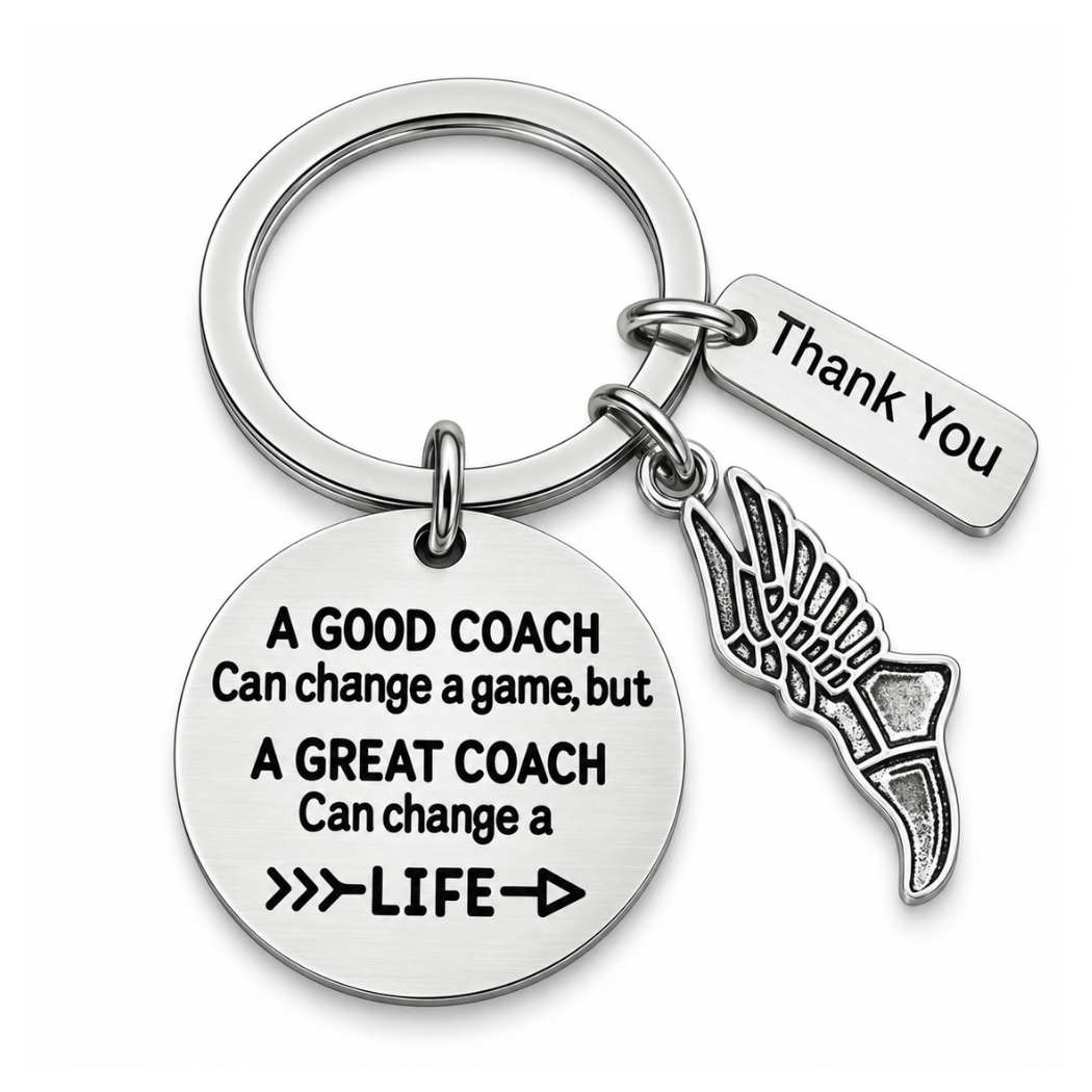 Track and Field Coach Keychain - Change a Life