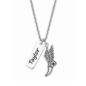 Track and Field Engraved Necklace