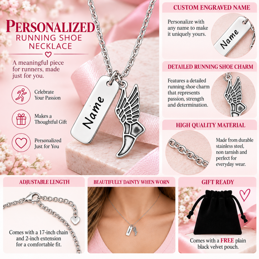Track and Field Engraved Necklace