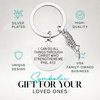 Christian runner keychain with "I Can Do All Things Through Christ" charm and silver wing pendant