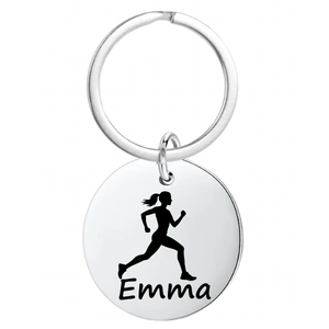 Runner Engraved Keychain