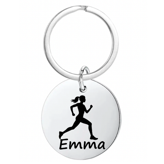 Runner Engraved Keychain